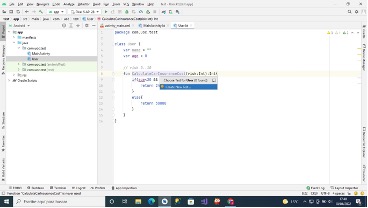 Creating a test in Android Studio.