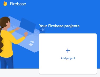 Create a new project in Firebase.